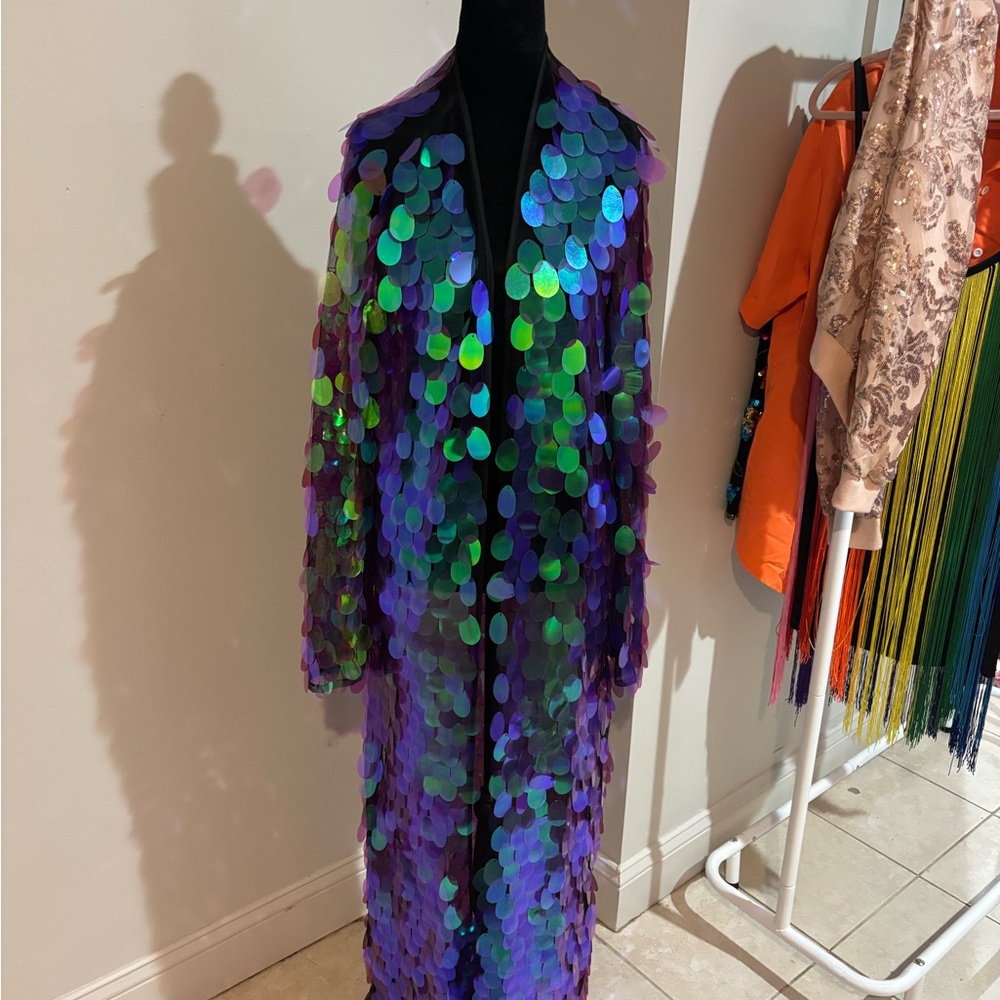 Jaded London Multicolor Sequin Women's Duster
